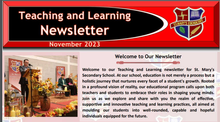 🎓📚 Teaching and Learning Newsletter November 2023 🍎📝